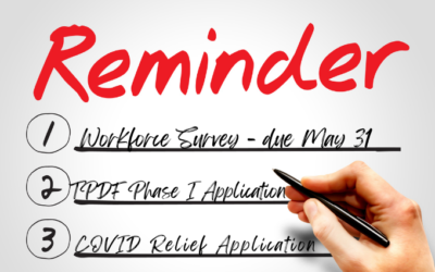 3 Upcoming Deadlines: Workforce Survey, COVID Relief, TPDF Applications